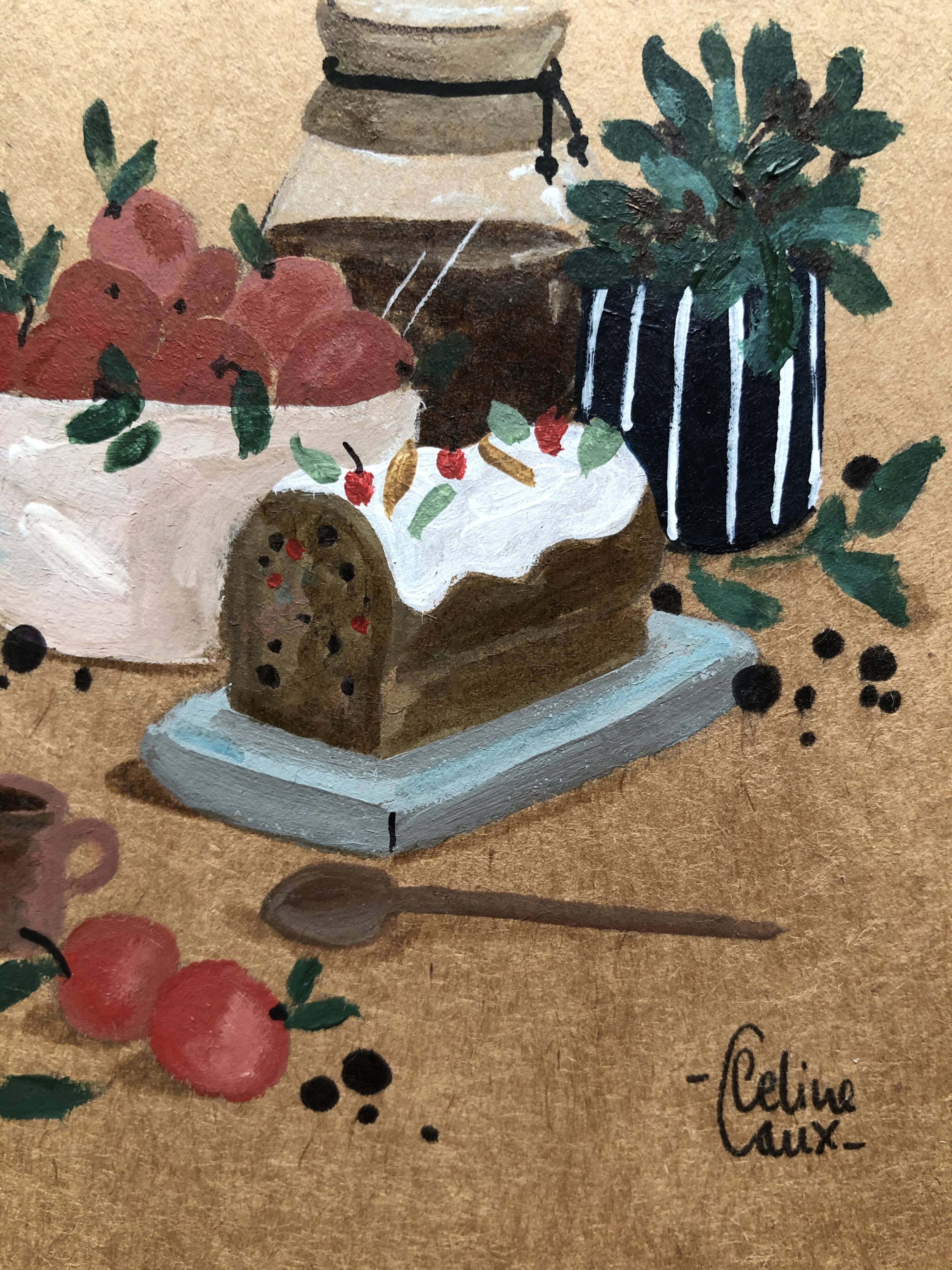 Peinture A5 Goûter de Noël