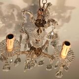 Ancien lustre à pampilles baroque