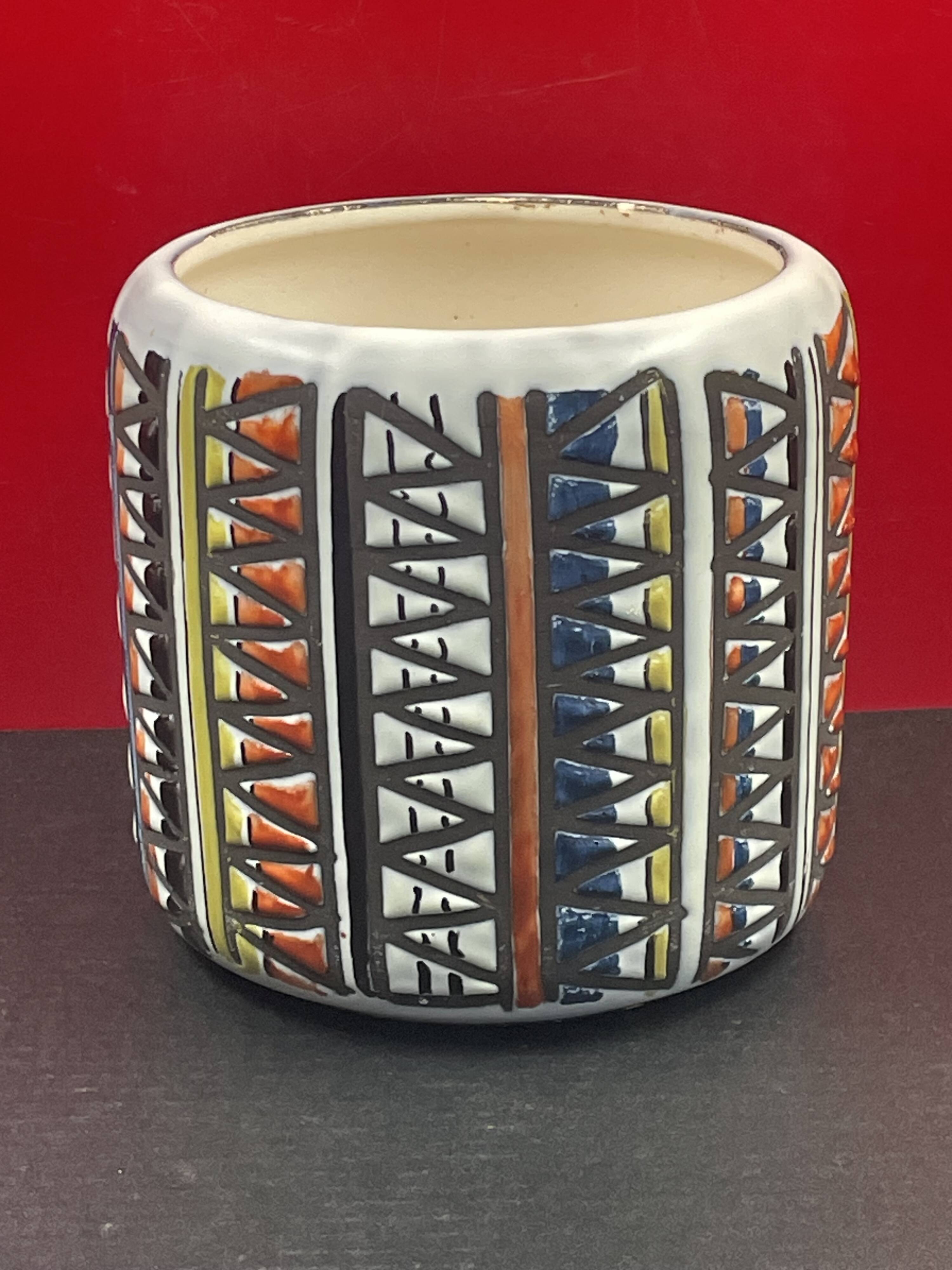 Contemporary ceramic, Cache pot, vase Roger Capron Vallauris