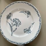 Set of 10 Lunéville ironstone soup plates, Oeillet model