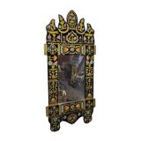 Vintage Hand Painted and gilded Moorish Mirror, 1960/70s