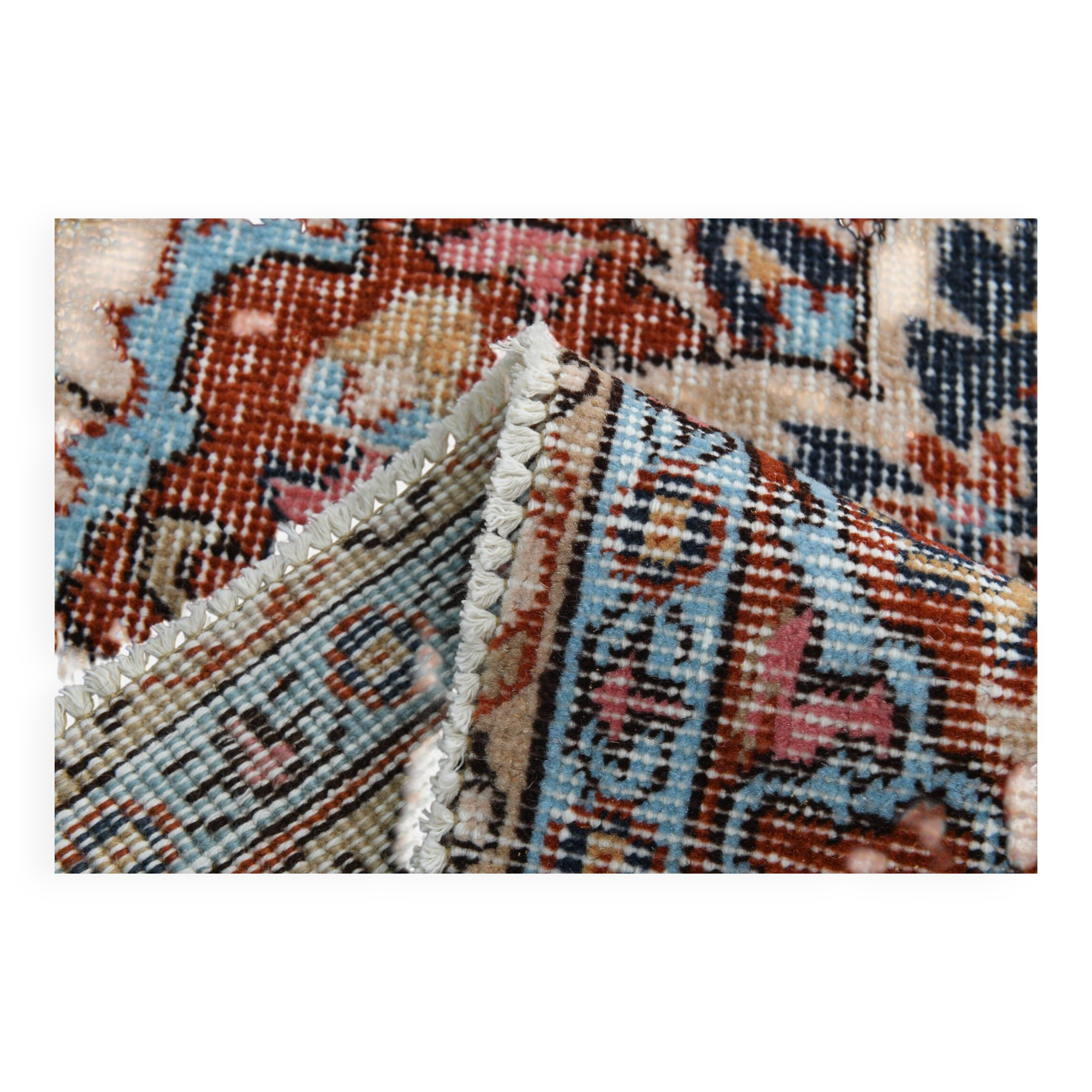 Medallion vintage carpet, one of a kind vintage rug, brown red turkish rug