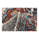 Medallion vintage carpet, one of a kind vintage rug, brown red turkish rug