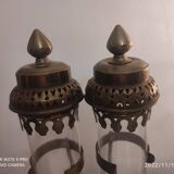 Paire de lampes en bronze