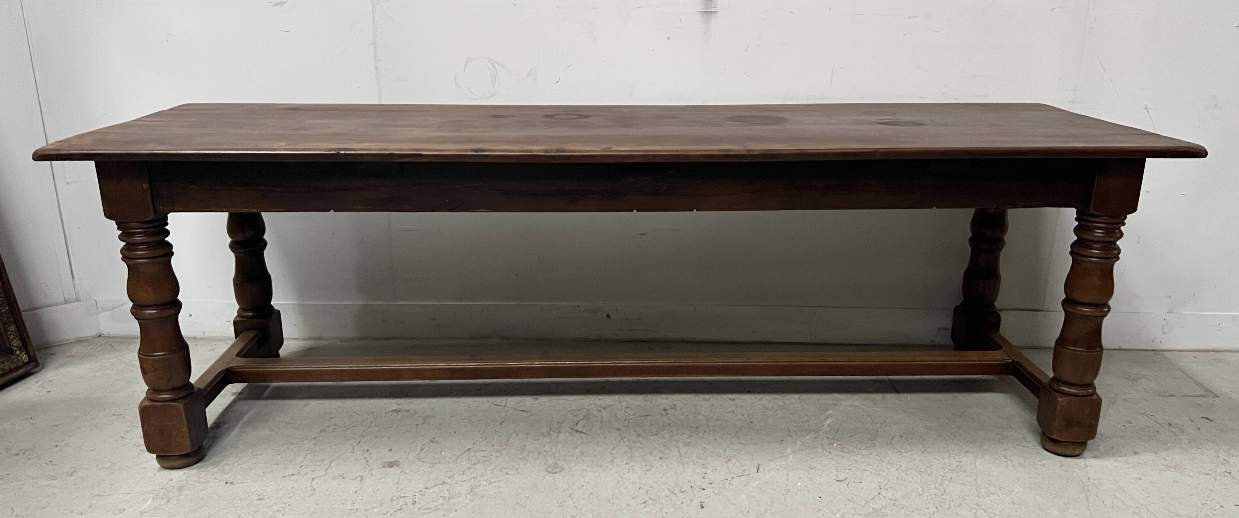 Large 19th Century Farmhouse Table in Solid Beech