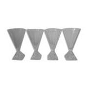 Série de verres à pied en cristal