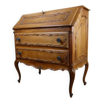 Louis XV style writing desk in walnut – 20th century