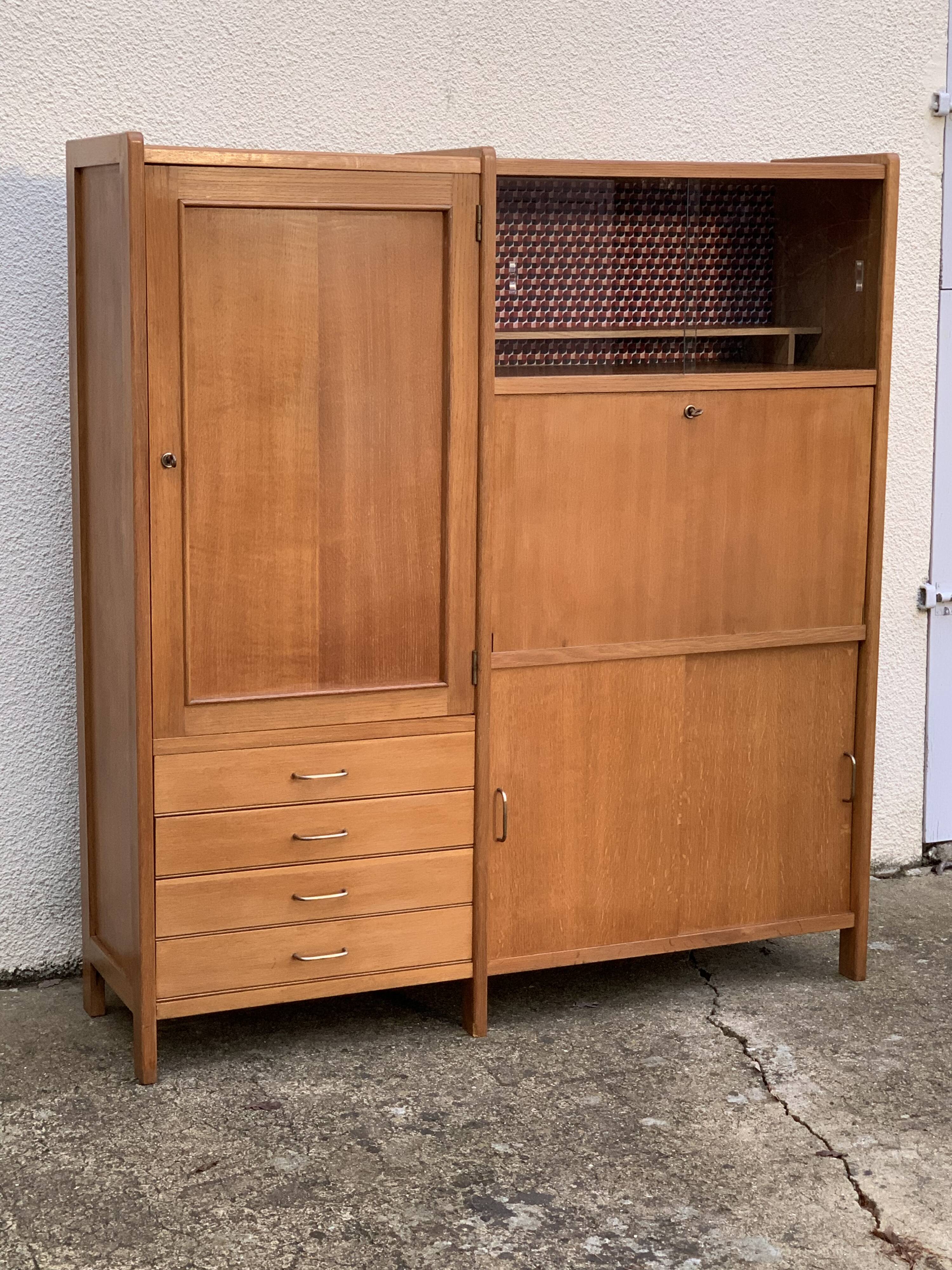 Armoire secrétaire vintage 1950