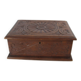 Carved wooden box