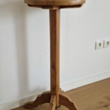 Solid pine wood pedestal table 1940s