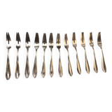 Two-pronged silver forks
