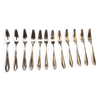 Two-pronged silver forks