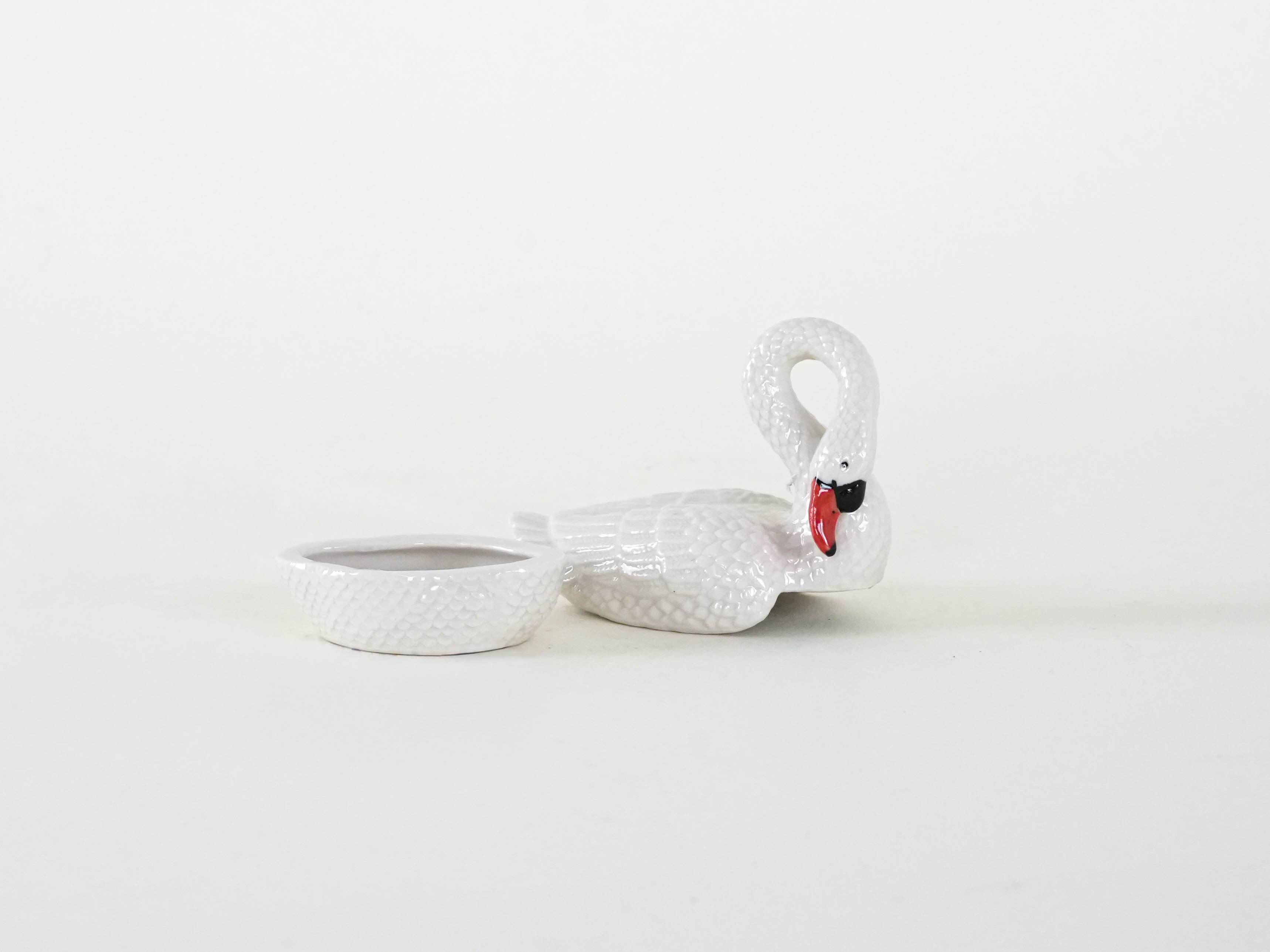 Porcelain swan box, 1960s, made in Europe