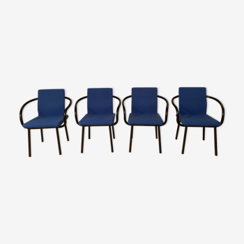 Lot 4 chaises mandarin de Ettore Sottsass, édition knoll