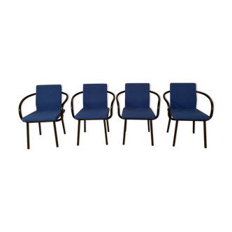 Lot 4 chaises mandarin de Ettore Sottsass, édition knoll