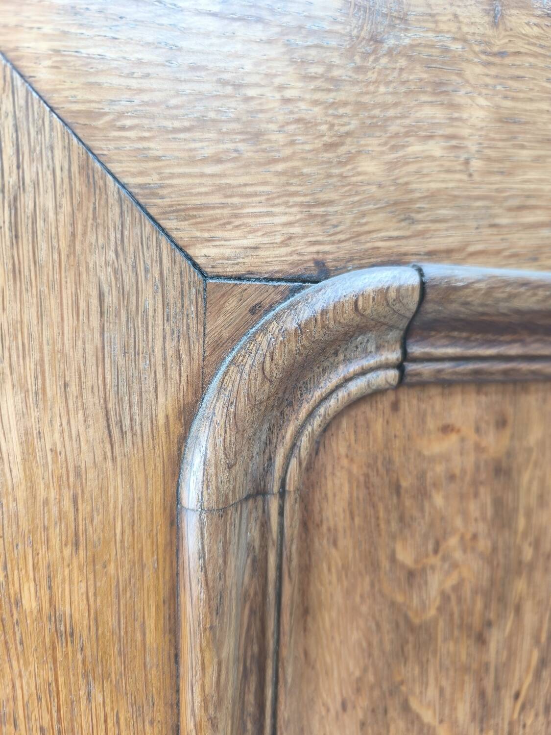 Louis Philippe linen cupboard in blond oak