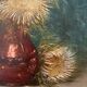 Old painting, still life with thistles signed C.Jung, 1928