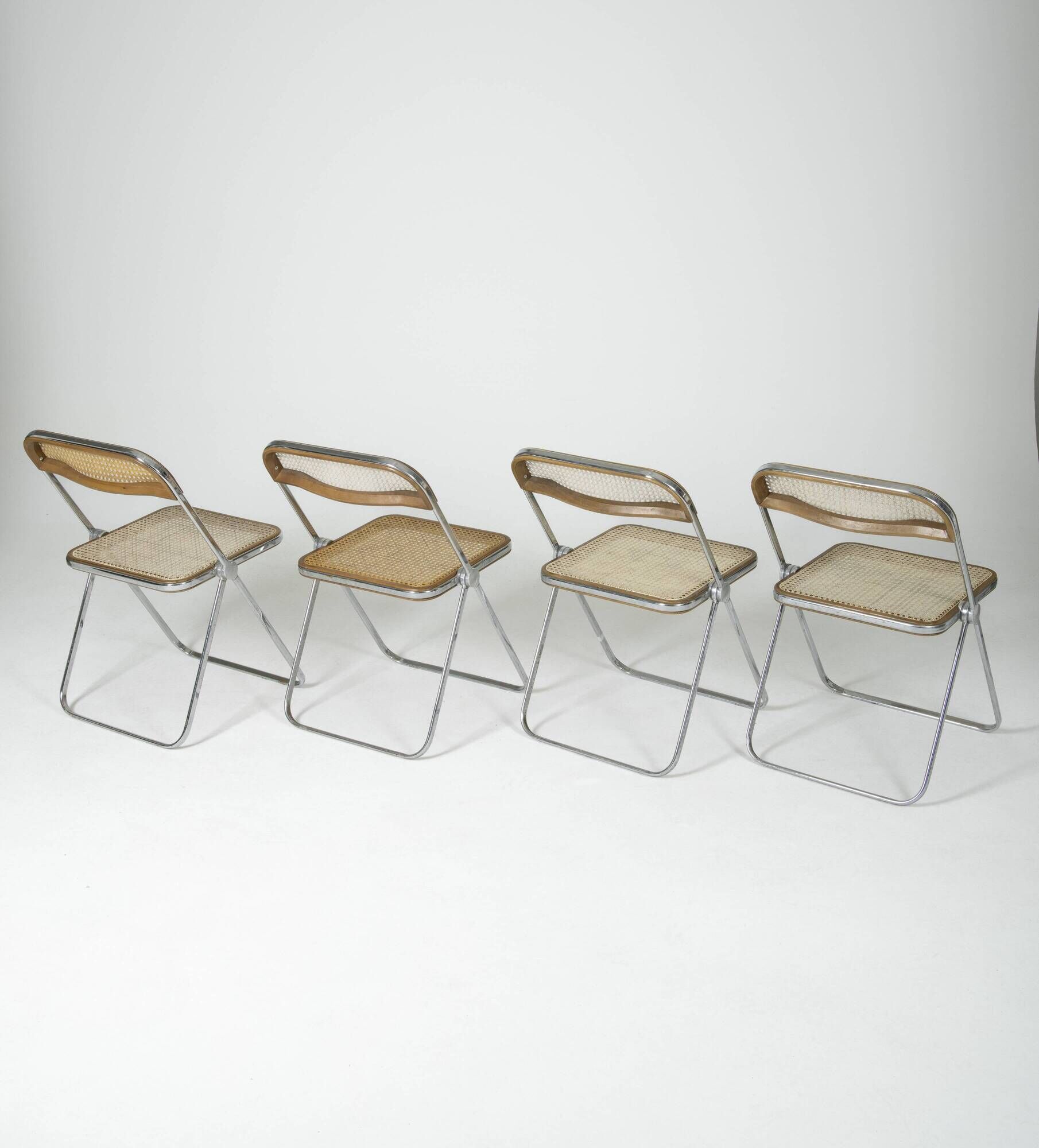 Set of 4 Plia chairs by Giancarlo Piretti for Castelli / Anonima Castelli, 1960s