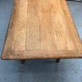 Old brasserie table with oak top