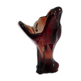 Vintage red glass vase