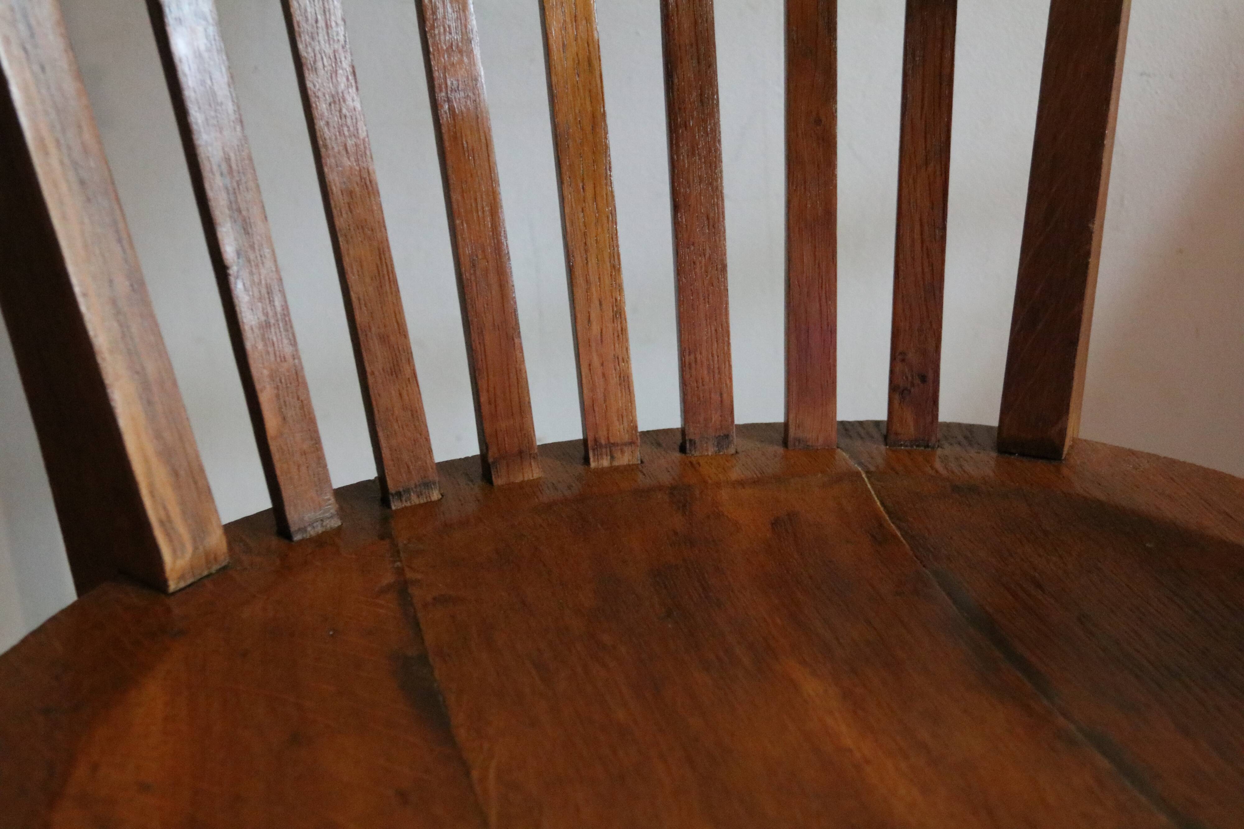 Office chair made of natural wood