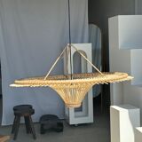Suspension rattan saucer iron frame D:120 H:60