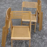 Set of 4 folding chairs, 1980s