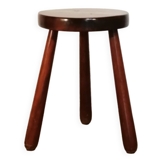 Vintage wooden tripod stool 1960