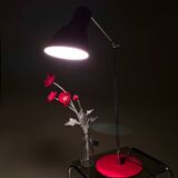 Vintage chrome & red lamp
