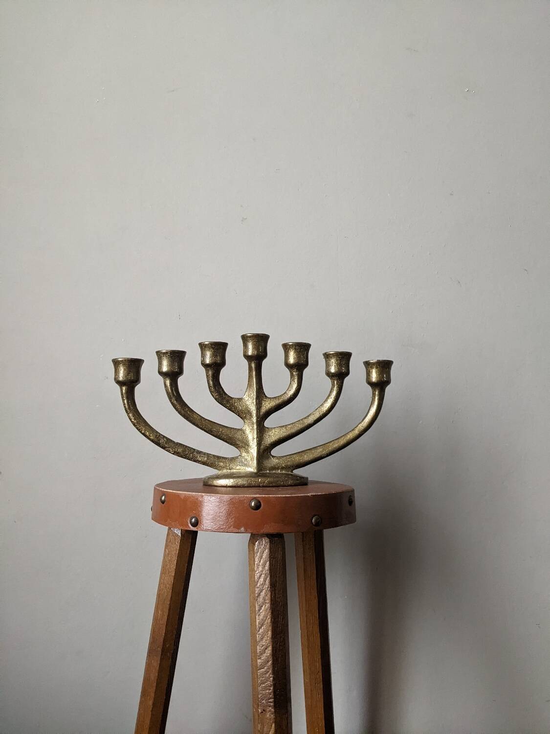 Bronze chandelier Scandinavian brutalist decoration