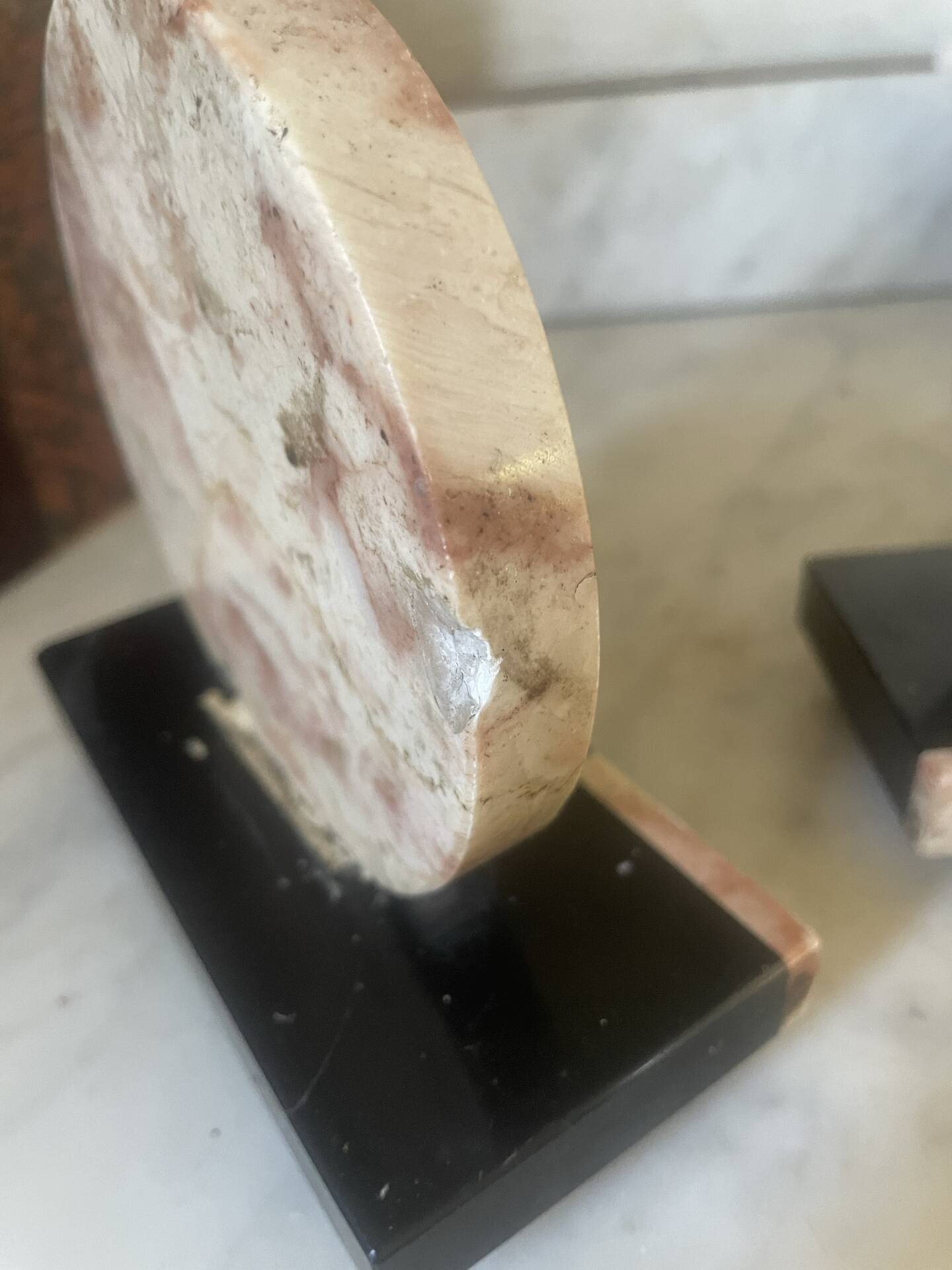 Pair of Art Deco marble and onyx bookends