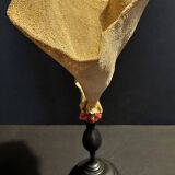 Cabinet of Curiosities sponge cut carteriospongia foliascens on base