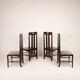 Chaises Ingram Low en bois de frêne au style de Glasgow de Charles Rennie Mackintosh pour Cass