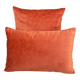 Duo of rust velvet cushions 50x50/40x58 cm