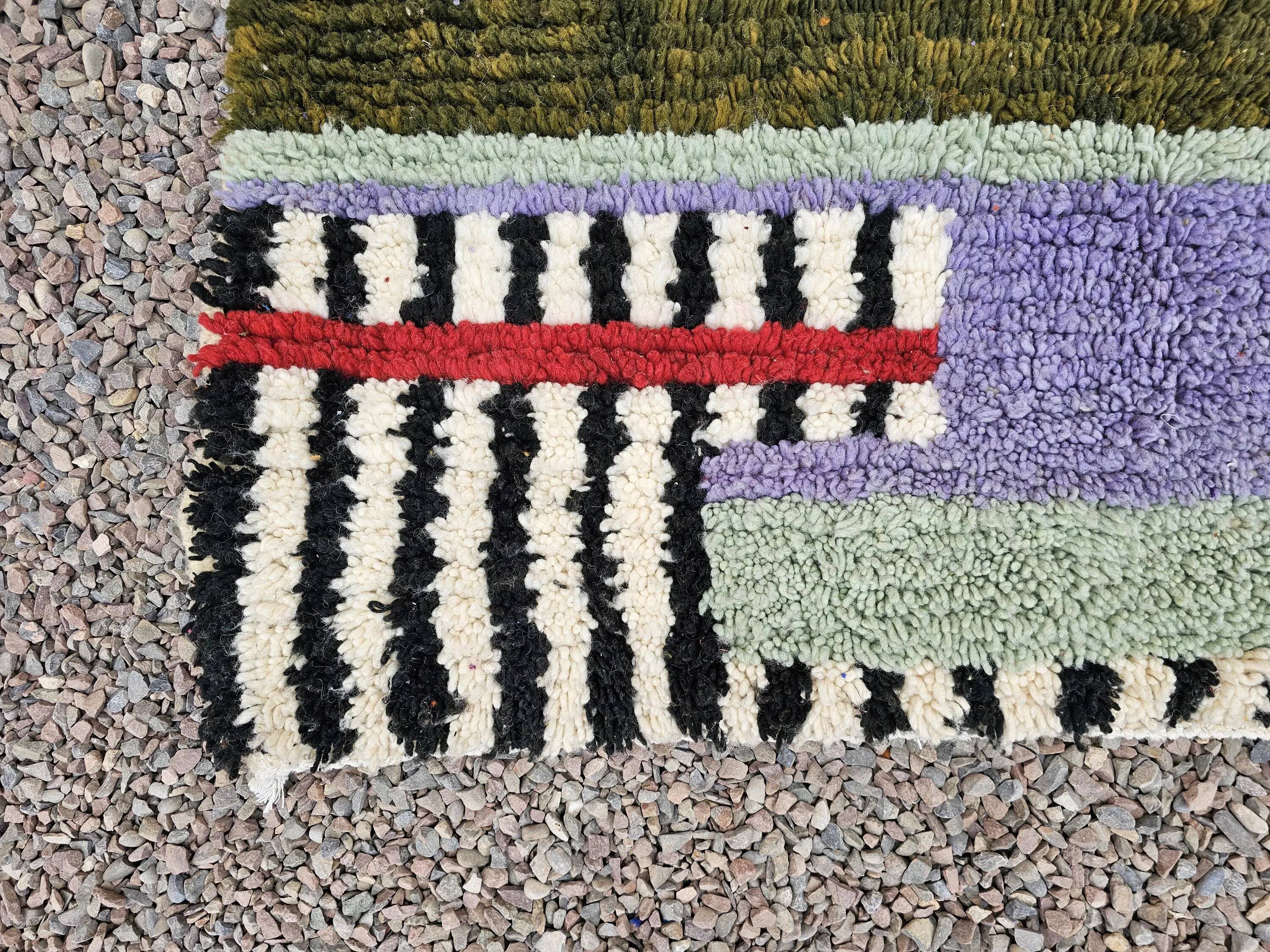 Tapis artisanal berbère fait main 2.5x1.5 m