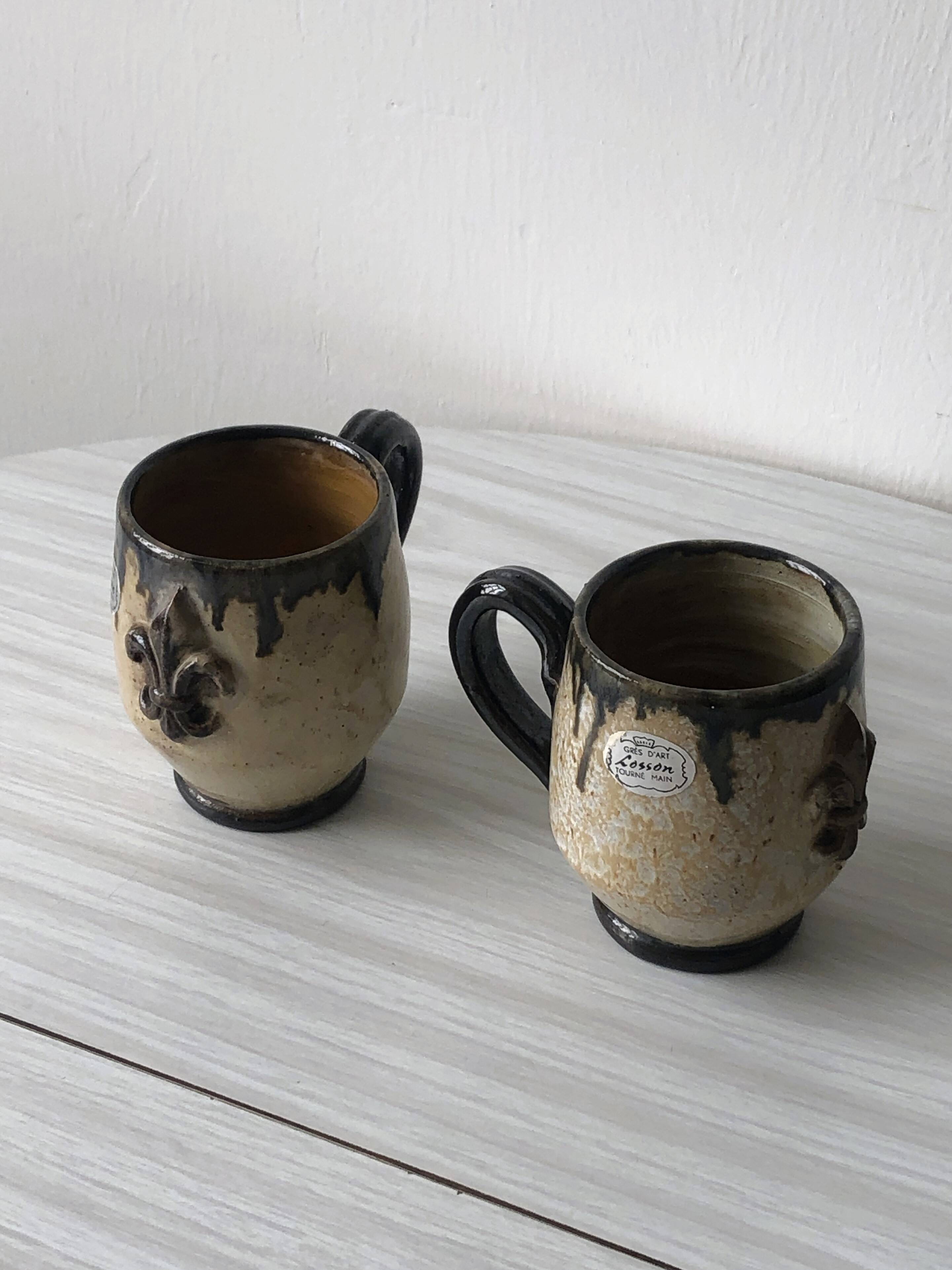2 steins - mugs in real Losson stoneware