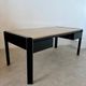 Italian design postmodern desk in metal and vintage 80s travertine top