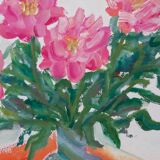 Bouquet of peonies alla prima