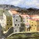 Framed oil painting
