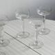 5 chiseled glass cocktail glasses.
