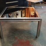 Glass and chrome coffee table