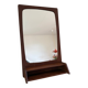 Vintage Danish teak mirror with shelf - midcentury mirror