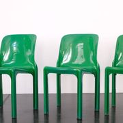 Green "Selene" chair by Vico Magistretti / Artemide