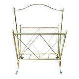 Neoclassical brass magazine rack. Maison Jansen. 1940s.
