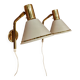 Pair of modular wall lights Scandinavian design 1960.