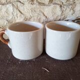 Tasses à café en grès vintage amour