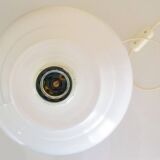 White glazed ceramic lamp, sleek design from the 60s/70s