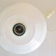 White glazed ceramic lamp, sleek design from the 60s/70s