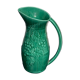 Green enamelled ceramic slurry jug Sarreguemines France