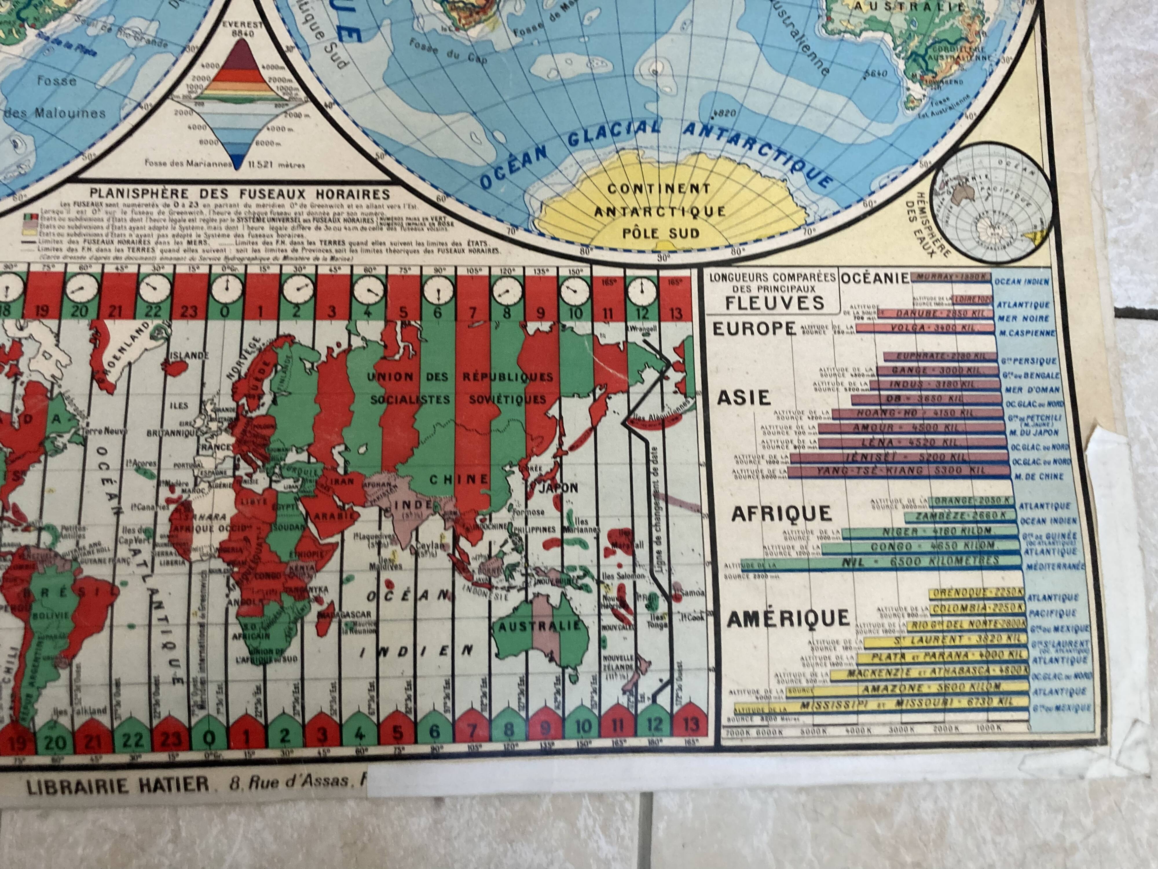 Carte scolaire mappemonde